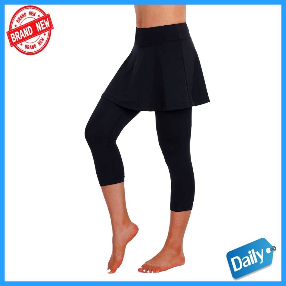 Skirted Leggings with Pockets High Waist Activewear for Yoga Tennis